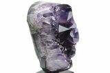 Dark Purple Amethyst Cluster With Stand - Large Points #221076-1